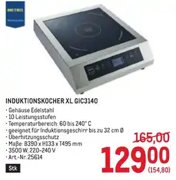 Metro Induktionskocher xl gic3140 Angebot