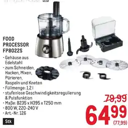 Metro Food processor fp8022s Angebot
