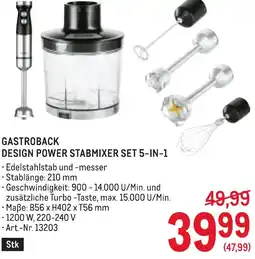Metro Gastroback design power stabmixer set 5 in 1 Angebot