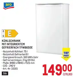 Metro Kühlschrank mit integriertem gefrierfach tfw8650e Angebot