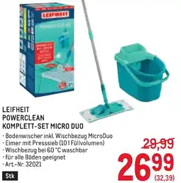 Metro Leifheit powerclean komplett set micro duo Angebot