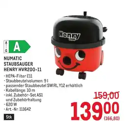 Metro Numatic staubsauger henry hvr200-11 Angebot