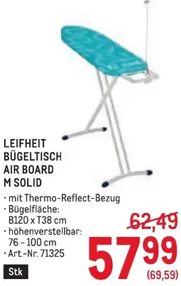Metro Leifheit bügeltisch air board Angebot
