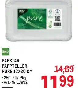 Metro Papstar pappteller pure Angebot