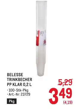 Metro Belesse trinkbecher pp klar Angebot