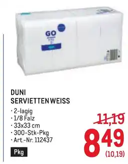 Metro Duni servietten weiss Angebot