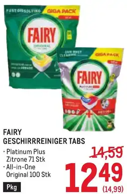Metro Fairy geschirrreiniger tabs Angebot