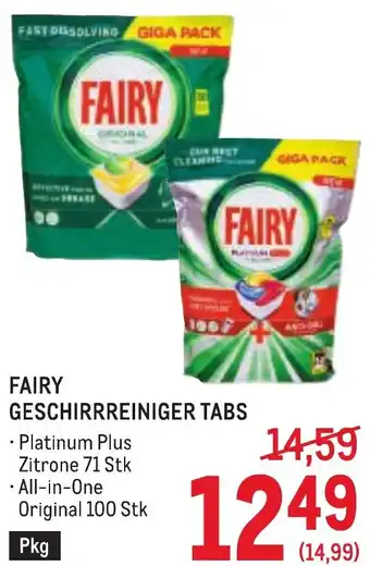 Metro Fairy geschirrreiniger tabs Angebot