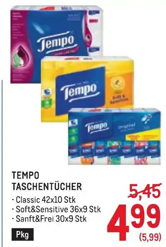 Metro Tempo taschentücher Angebot