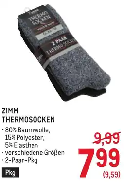 Metro Zimm thermosocken Angebot