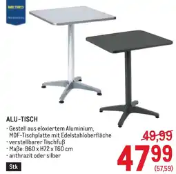 Metro Alu tisch Angebot
