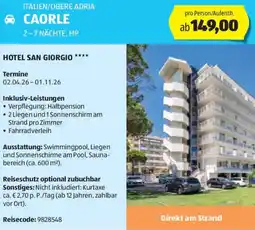 Hofer Reisen Italien obere adria caorle Angebot