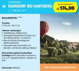 Hofer Reisen Steiermark kaindorf bei hartberg Angebot