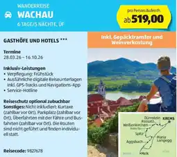Hofer Reisen Wanderreise wachau Angebot