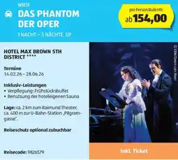 Hofer Reisen Wien das phantom der oper Angebot
