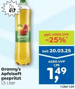 ADEG Granny's Apfelsaft gespritzt Angebot