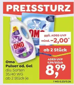 ADEG Omo Pulver od. Gel Angebot
