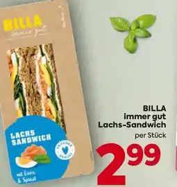 Billa BILLA immer gut Lachs-Sandwich Angebot