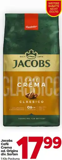Billa Jacobs Café Crema od. Origins Angebot