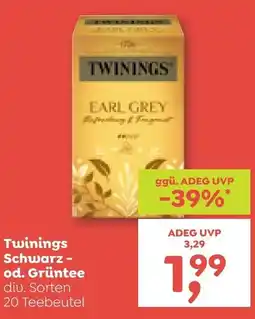 ADEG Twinings Schwarz od. Grüntee Angebot