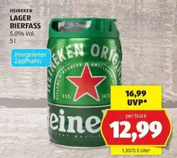 Hofer HEINEKEN LAGER BIERFASS Angebot