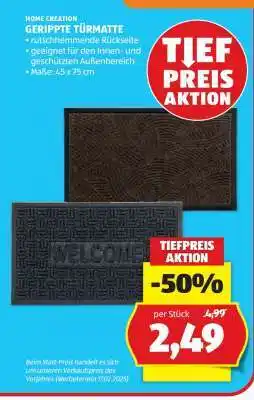 Hofer GERIPPTE TÜRmatte Angebot