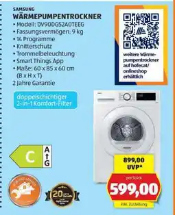 Hofer SAMSUNG WÄRMEPUMPENTROCKNER Angebot