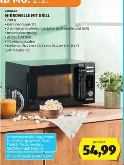 Hofer MIKROWELLE MIT GRILL Angebot