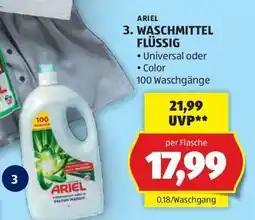 Hofer ARIEL 3. WASCHMITTEL FLÜSSIG Angebot