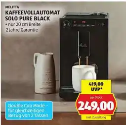 Hofer MELITTA KAFFEEVOLLAUTOMAT SOLO PURE BLACK Angebot