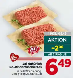 Billa Ja! Natürlich Bio-Rinderfaschiertes Angebot
