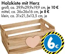 TEDi Holzkiste mit Herz Angebot