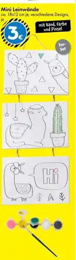 TEDi Mini Leinwände Angebot