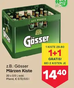 MPreis Z.B.: Gösser Märzen Kiste Angebot