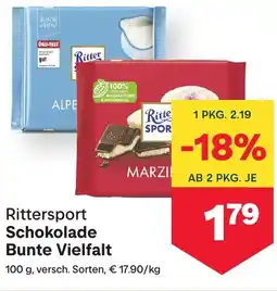 MPreis Rittersport schokolade bunte vielfalt Angebot