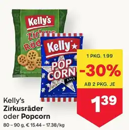 MPreis Kelly's Zirkusräder oder Popcorn Angebot