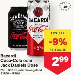 MPreis Coca-cola oder jack daniels dose Angebot
