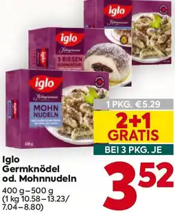 Billa Iglo Germknödel od. Mohnnudeln Angebot
