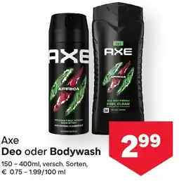 MPreis Axe Deo oder Bodywash Angebot