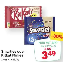 MPreis Smarties oder Kitkat Minies Angebot