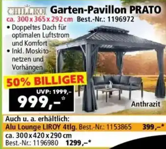 Norma CHILLROI Garten-Pavillon PRATO Angebot