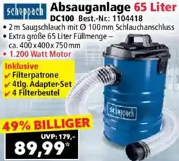 Norma Scheppach Absauganlage Angebot