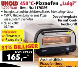 Norma UNOLD 450°C-Pizzaofen „Luigi Angebot