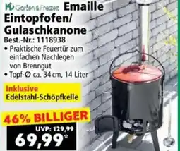 Norma Garten & Freizeit Emaille Eintopfofen/ Gulaschkanone Angebot