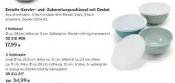 Tchibo Eduscho Emaille-Servier- und -Zubereitungsschüssel mit Deckel Angebot