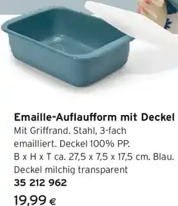 Tchibo Eduscho Emaille-Auflaufform mit Deckel Angebot