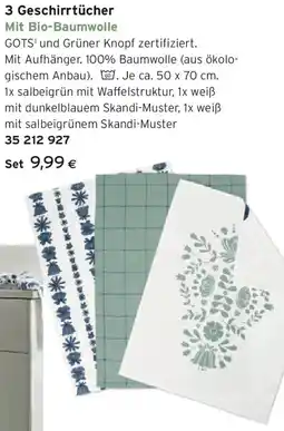 Tchibo Eduscho 3 Geschirrtücher Angebot