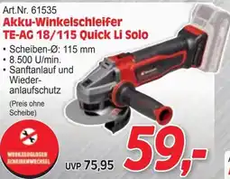 Zgonc Akku-Winkelschleifer Angebot