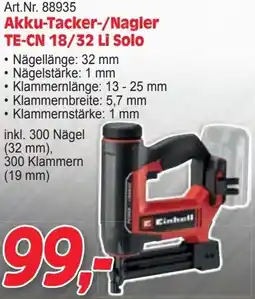 Zgonc Akku-Tacker-/Nagler TE-CN 18/32 Li Solo Angebot