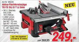 Zgonc Akku-Tischkreissäge TE-TS 36/8 T Li Solo Angebot